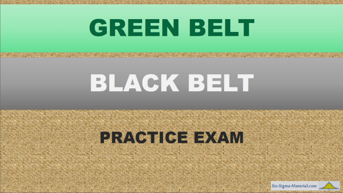 Green belt exam cheat sheet