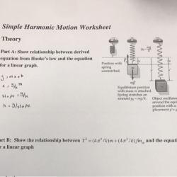 Simple harmonic motion worksheet answers