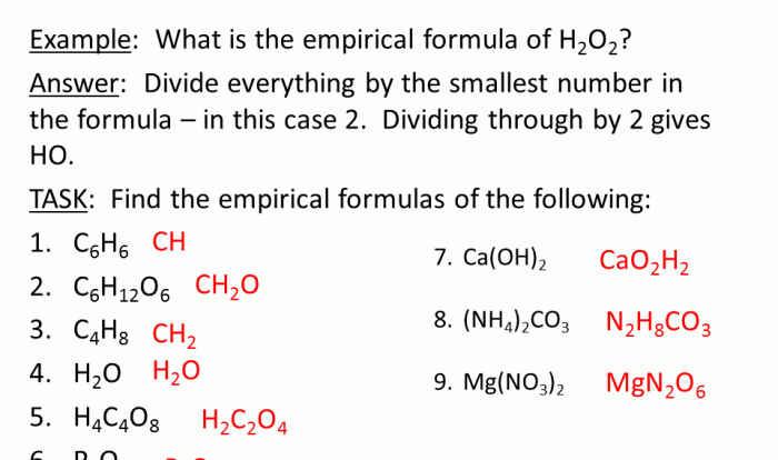 Empirical and molecular formula worksheet with answers pdf