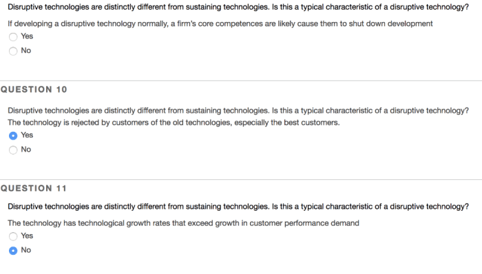 Which of the following represents a form of disruptive technology