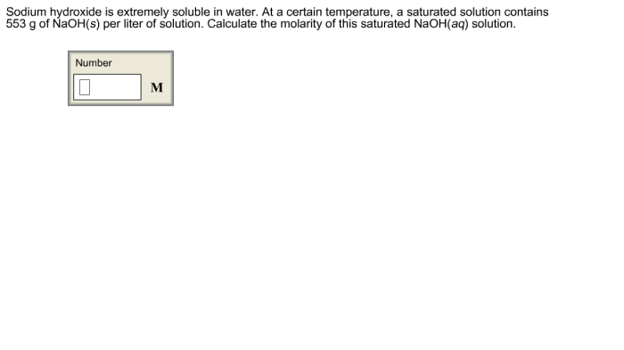 Sodium hydroxide is extremely soluble in water